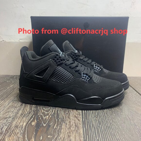 Men’s Size ?New Air Jordan 4 Retro  \'Military Black\' main image 5